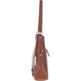 Ashwood Top Zip Leather Shoulder Bag Tan: Z-77