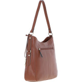 Ashwood Top Zip Leather Shoulder Bag Tan: Z-77