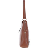 Ashwood Top Zip Leather Shoulder Bag Tan: Z-77