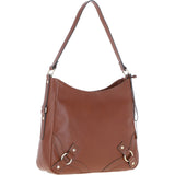 Ashwood Top Zip Leather Shoulder Bag Tan: Z-77
