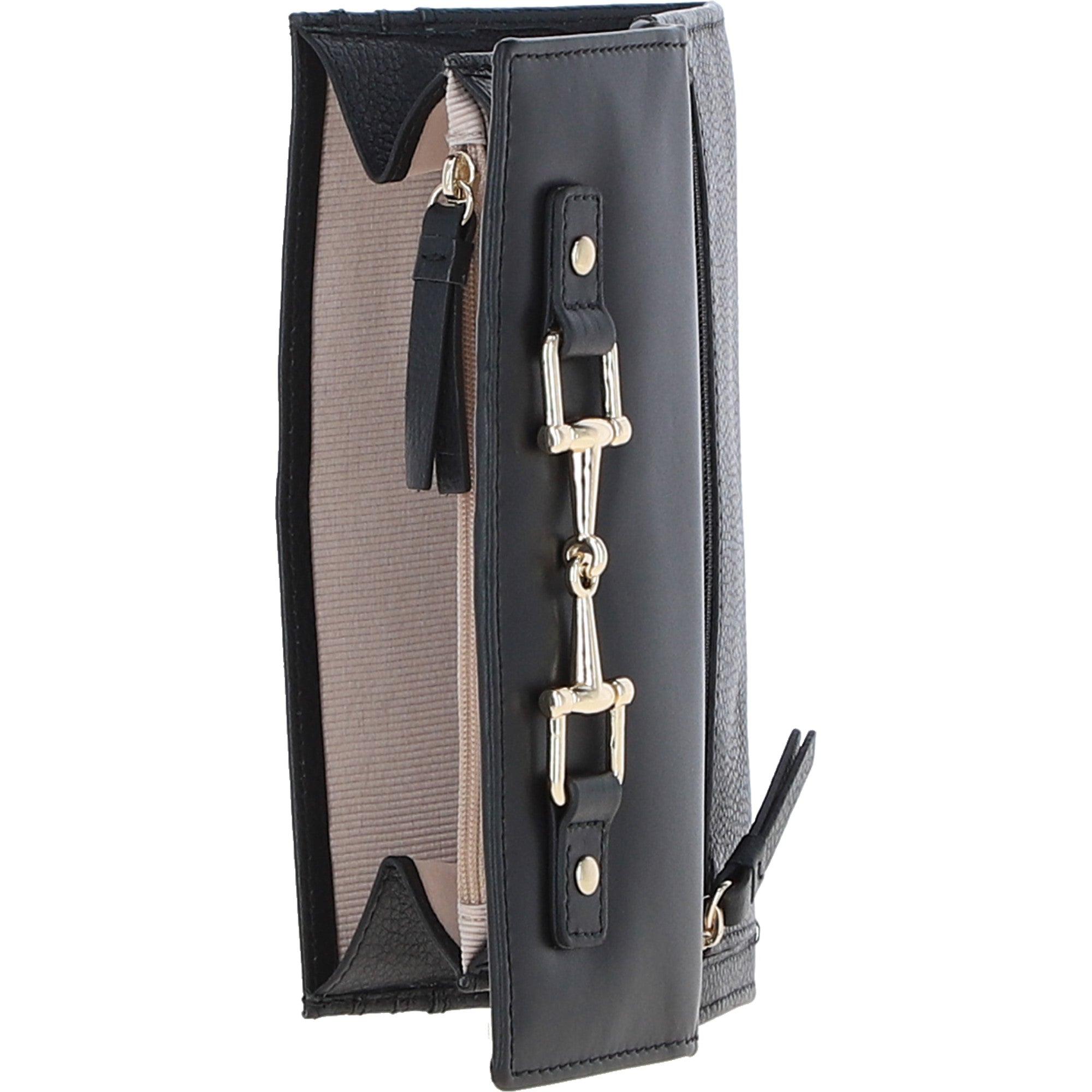 7 Card RFID Protected Large Leather Purse Black: Z-79