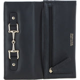7 Card RFID Protected Large Leather Purse Black: Z-79