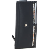 7 Card RFID Protected Large Leather Purse Black: Z-79