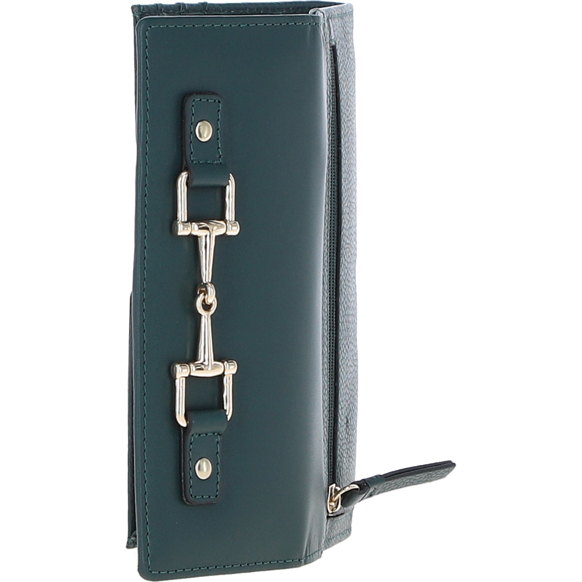 7 Card RFID Protected Large Leather Purse Green: Z-79