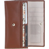 7 Card RFID Protected Large Leather Purse Tan: Z-79