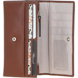 7 Card RFID Protected Large Leather Purse Tan: Z-79