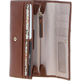 7 Card RFID Protected Large Leather Purse Tan: Z-79