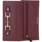 7 Card RFID Protected Large Leather Purse Wine: Z-79