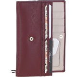 7 Card RFID Protected Large Leather Purse Wine: Z-79