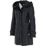 Ashwood Leather Hooded Coat Black/ddy: ZB146